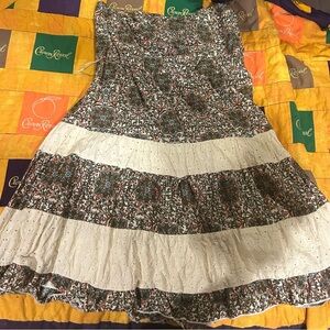 Strapless floral summer dress. Size small.